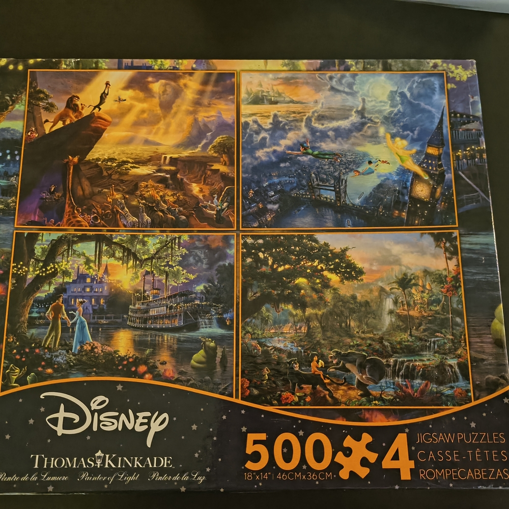 Thomas Kinkade Disney Puzzle Set 500-Piece Multicolor